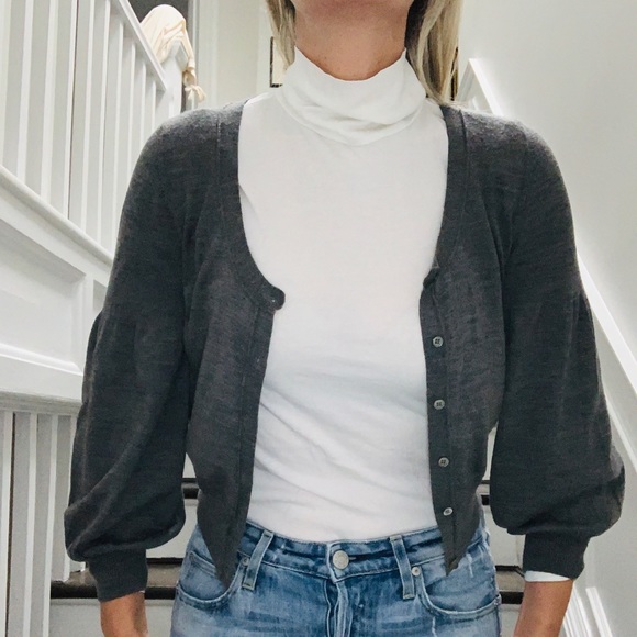 DKNY pouf sleeves cardigan - Picture 5 of 10